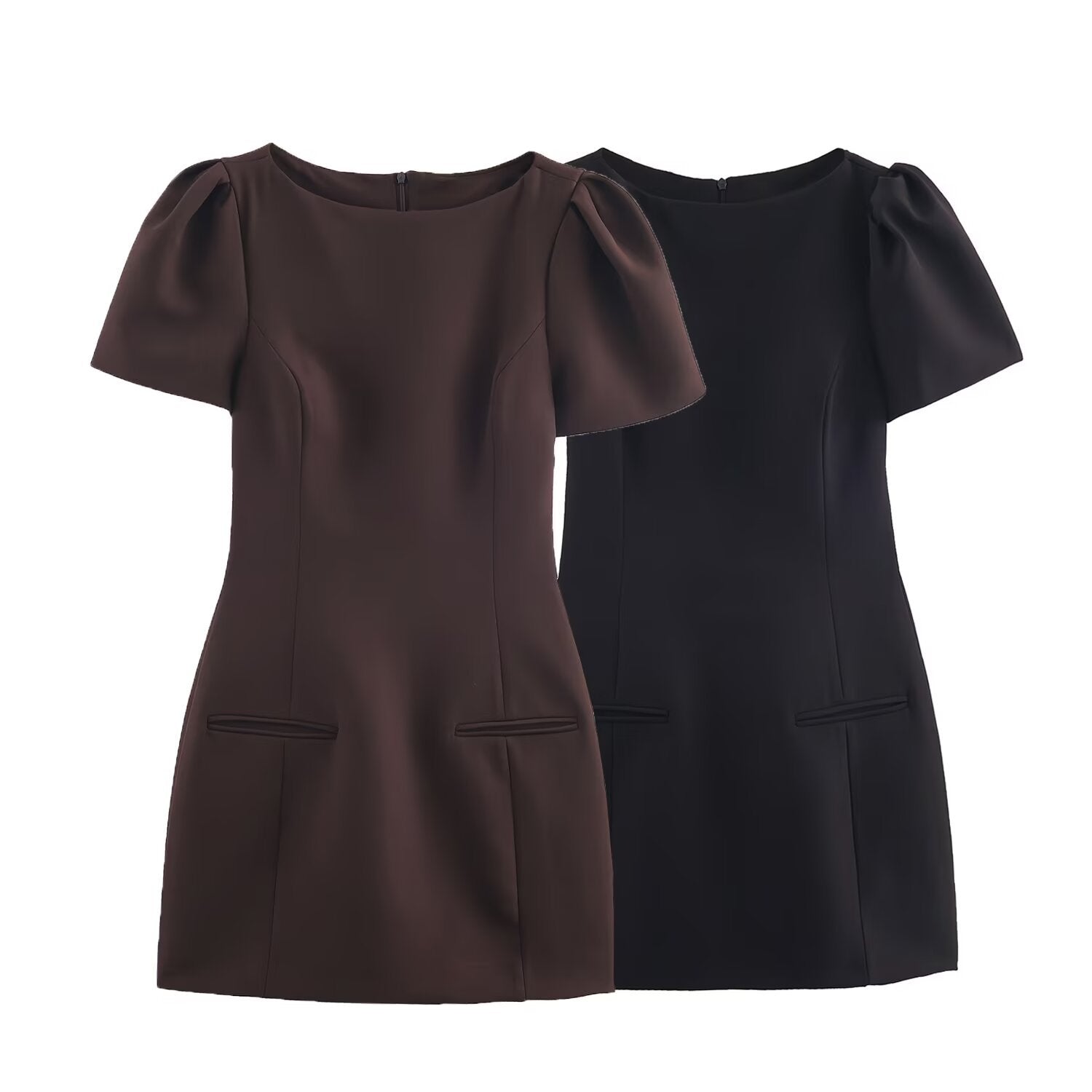 Pleated pocket dress for women's clothing