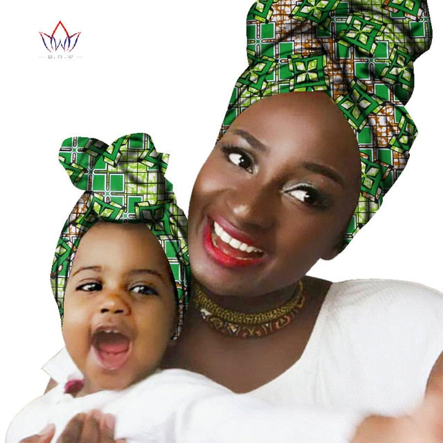 Multi-color Headwear Headband Bazin Head Decorations Wrap Tie Scarf African Scarf For Woman And Children
