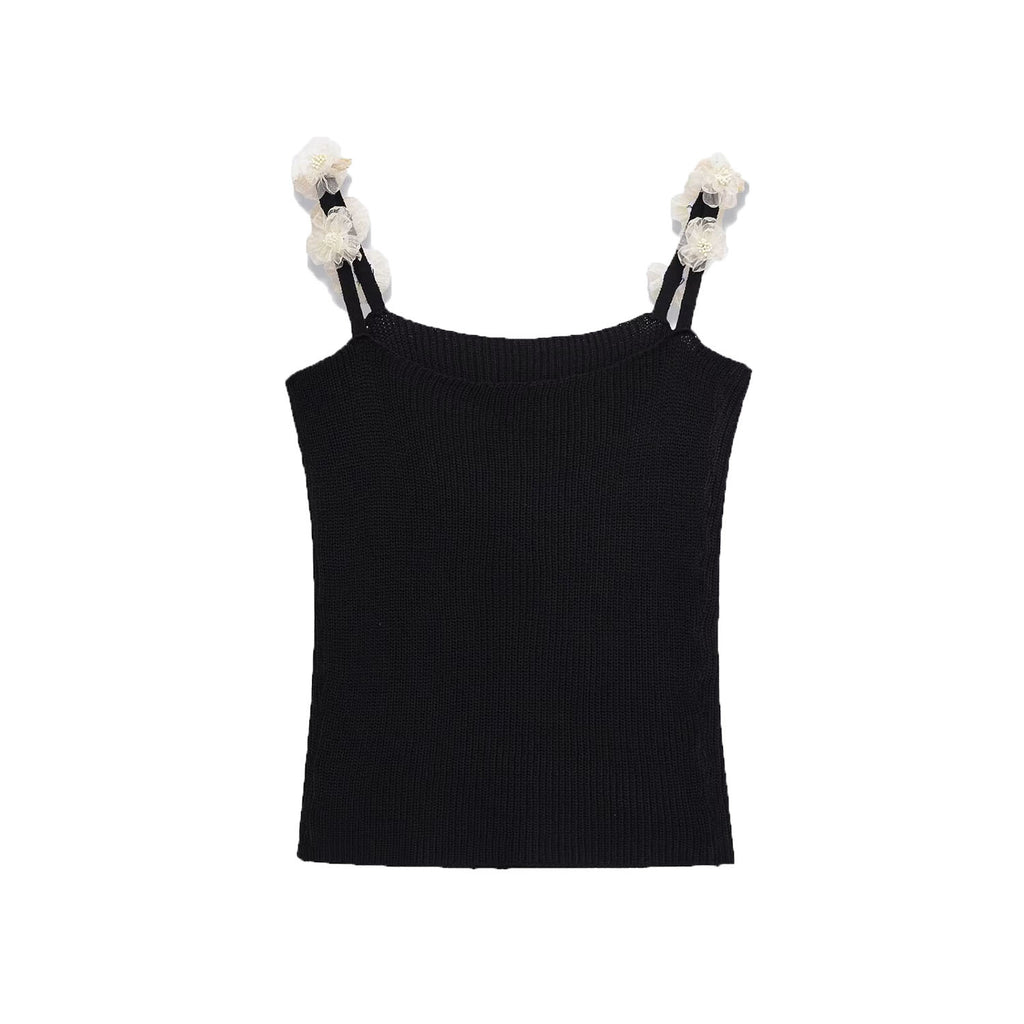 Flower knitted top for women's clothing