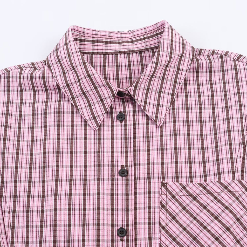 Street plaid shirt women's clothing