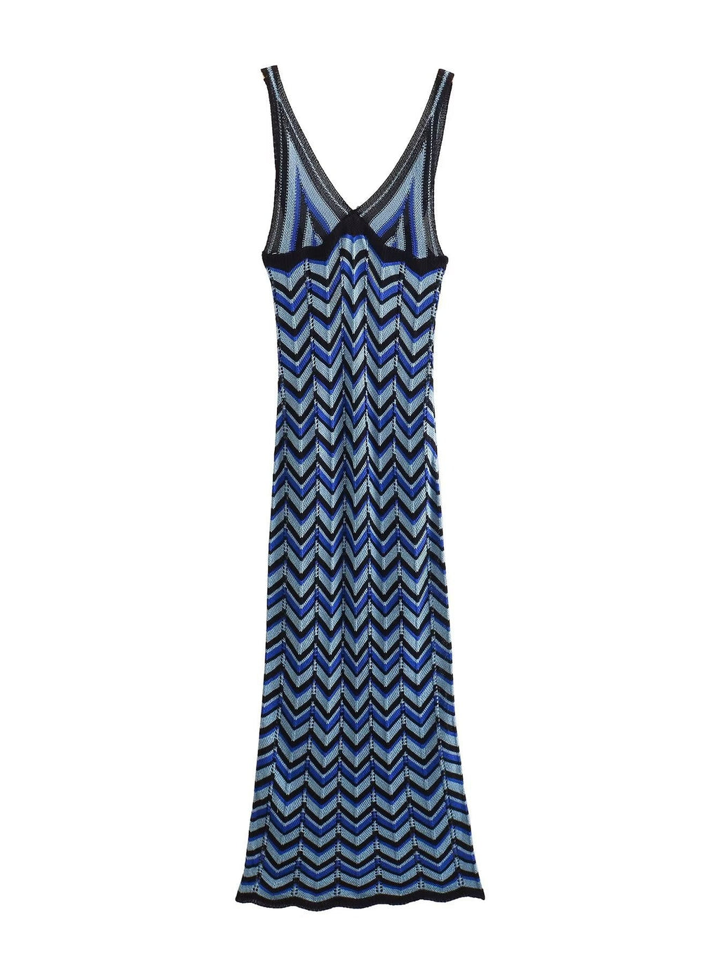 Woman Gold and Silver Geometric Pattern Mesh Sling Long Dress Fashion Sleeveless Vintage Summer Causal Slim Dresses