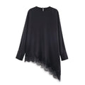 Asymmetric lace shirt women's clothing