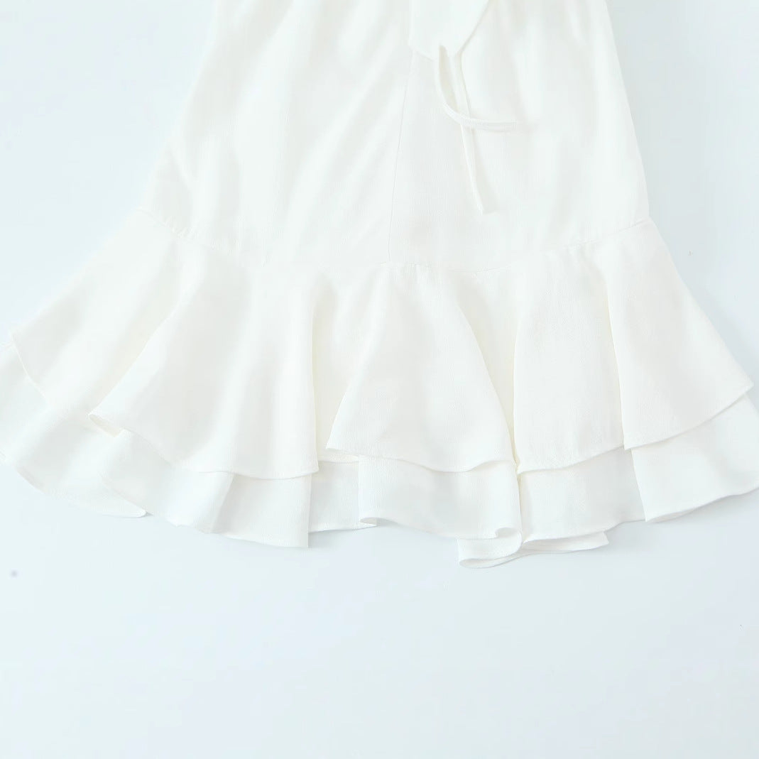 Women's Clothing Bowknot and Layered Dress