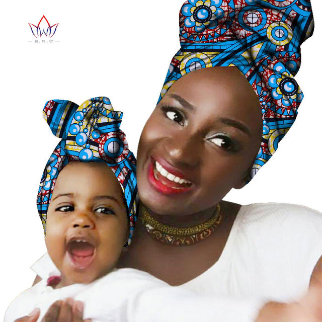 Multi-color Headwear Headband Bazin Head Decorations Wrap Tie Scarf African Scarf For Woman And Children