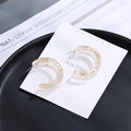 Korean Version Retro Cold Acrylic Earrings Transparent Gold Flash With Acetic Acid Geometric Temperament Woman C Earrings