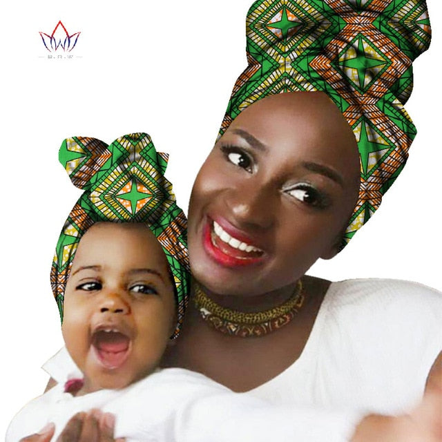 Multi-color Headwear Headband Bazin Head Decorations Wrap Tie Scarf African Scarf For Woman And Children