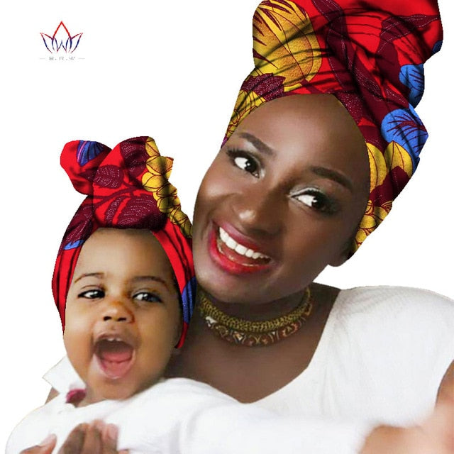 Multi-color Headwear Headband Bazin Head Decorations Wrap Tie Scarf African Scarf For Woman And Children