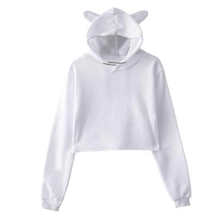 Dangerous Woman Crop Tops Girl Kawaii Hooded Women 2018 Harajuku Hip Hop Hoodies Sweatshirts