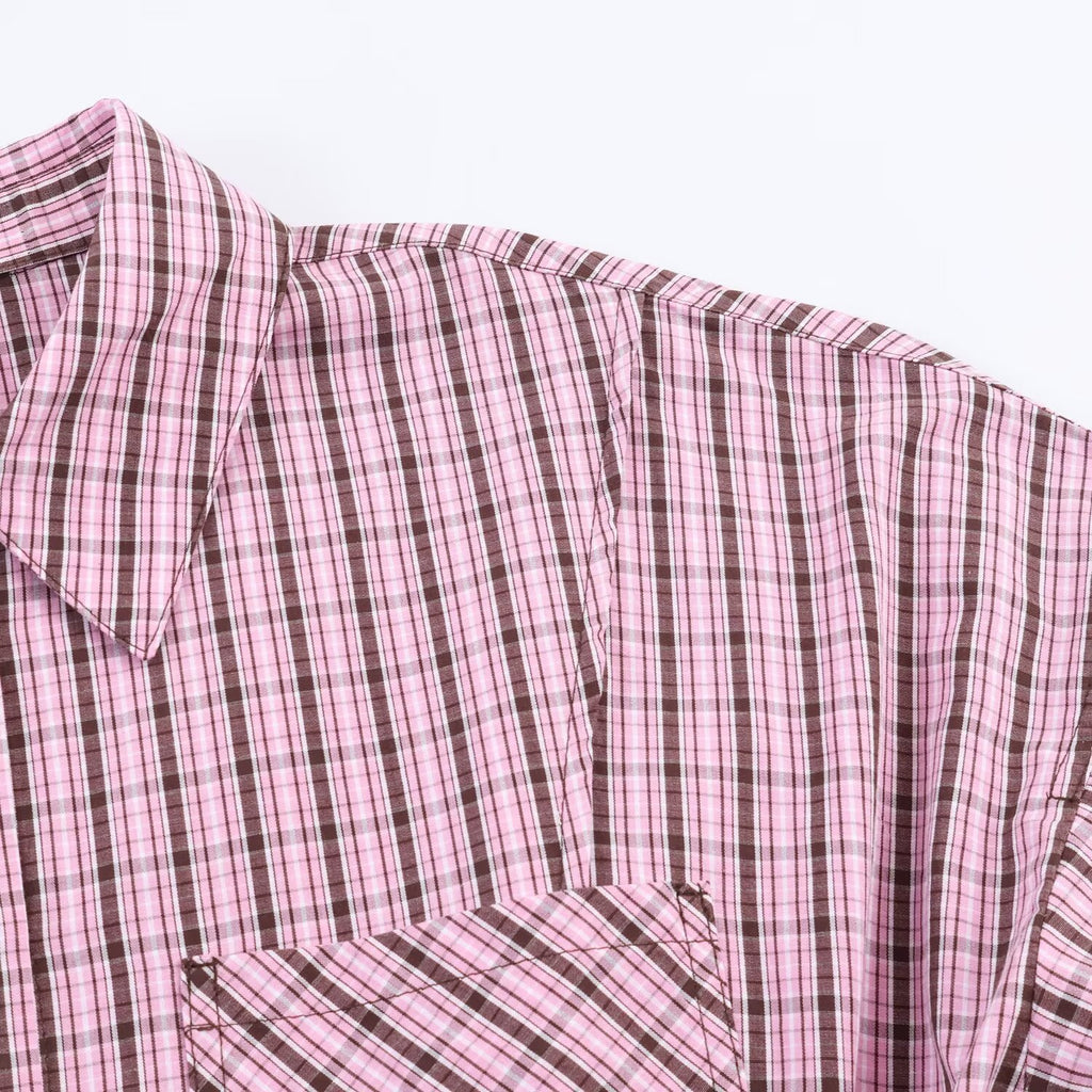 Street plaid shirt women's clothing