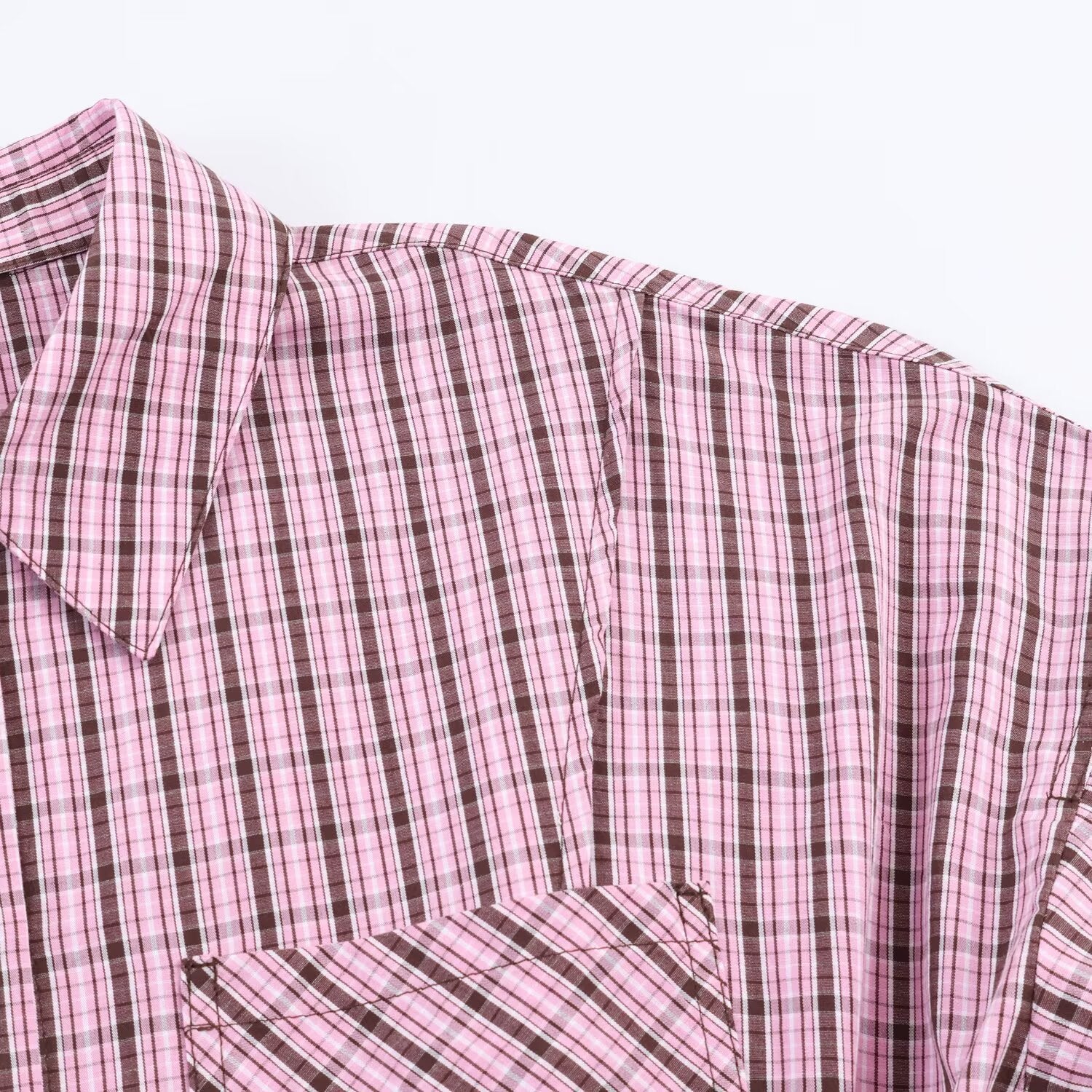 Street plaid shirt women's clothing