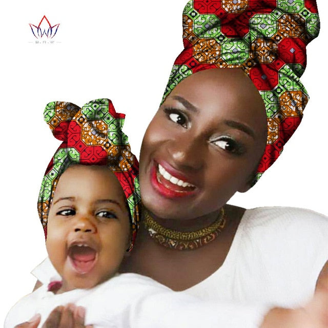 Multi-color Headwear Headband Bazin Head Decorations Wrap Tie Scarf African Scarf For Woman And Children