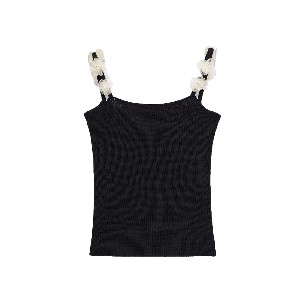 Flower knitted top for women's clothing