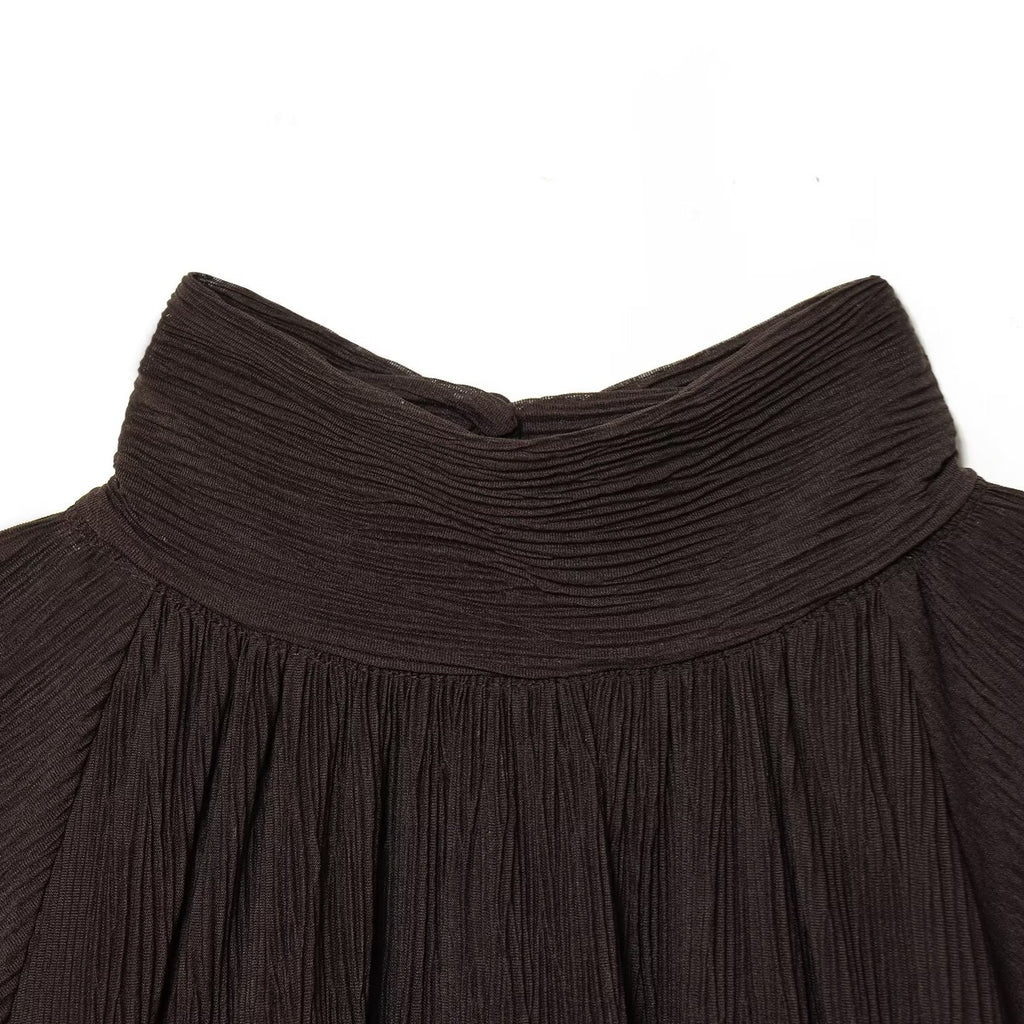 Pleated sweatshirt dress for women's clothing