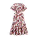 Women's Clothing Slit Printed Dress