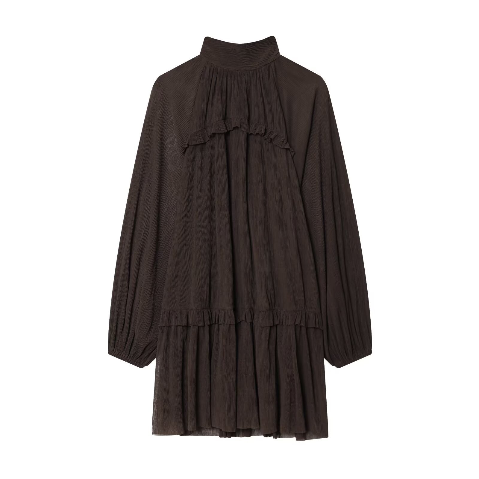 Pleated sweatshirt dress for women's clothing