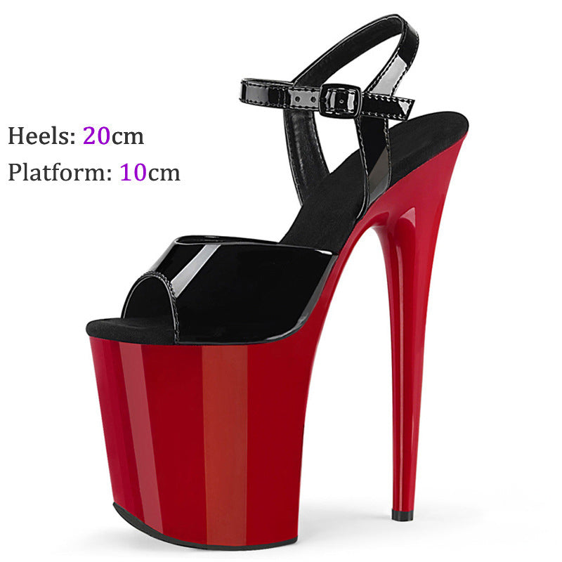 matte Shoes Woman Summer Designer Sandals Modern Stiletto Platform Sandals Sexy Wedding Heels Women Pole Dance Shoes
