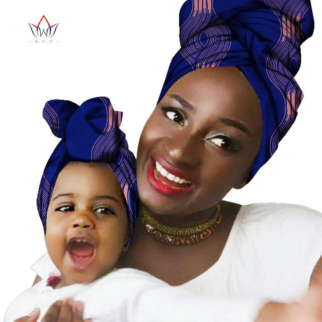 Multi-color Headwear Headband Bazin Head Decorations Wrap Tie Scarf African Scarf For Woman And Children