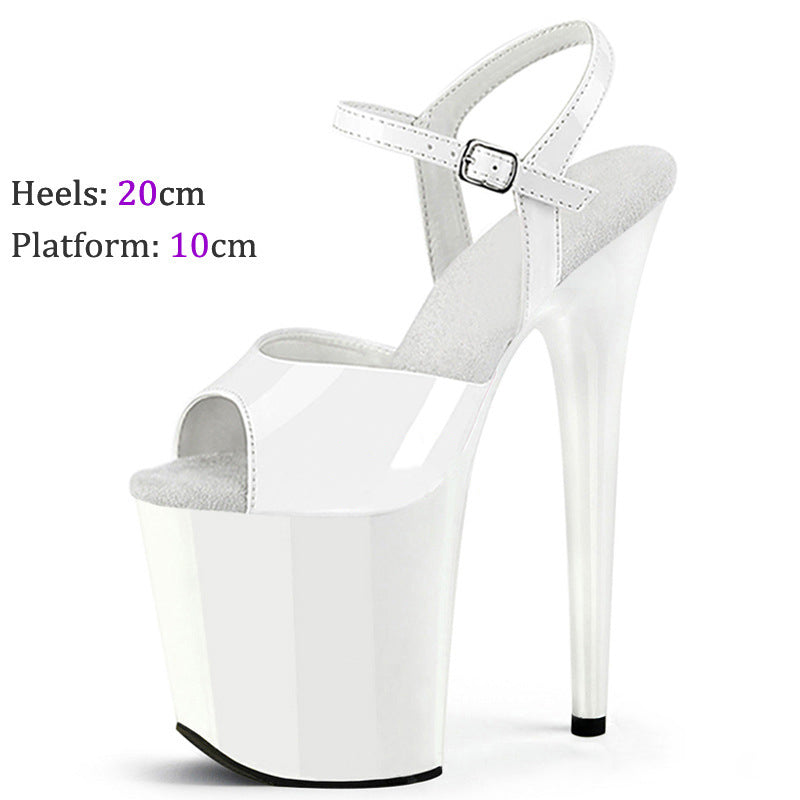 matte Shoes Woman Summer Designer Sandals Modern Stiletto Platform Sandals Sexy Wedding Heels Women Pole Dance Shoes