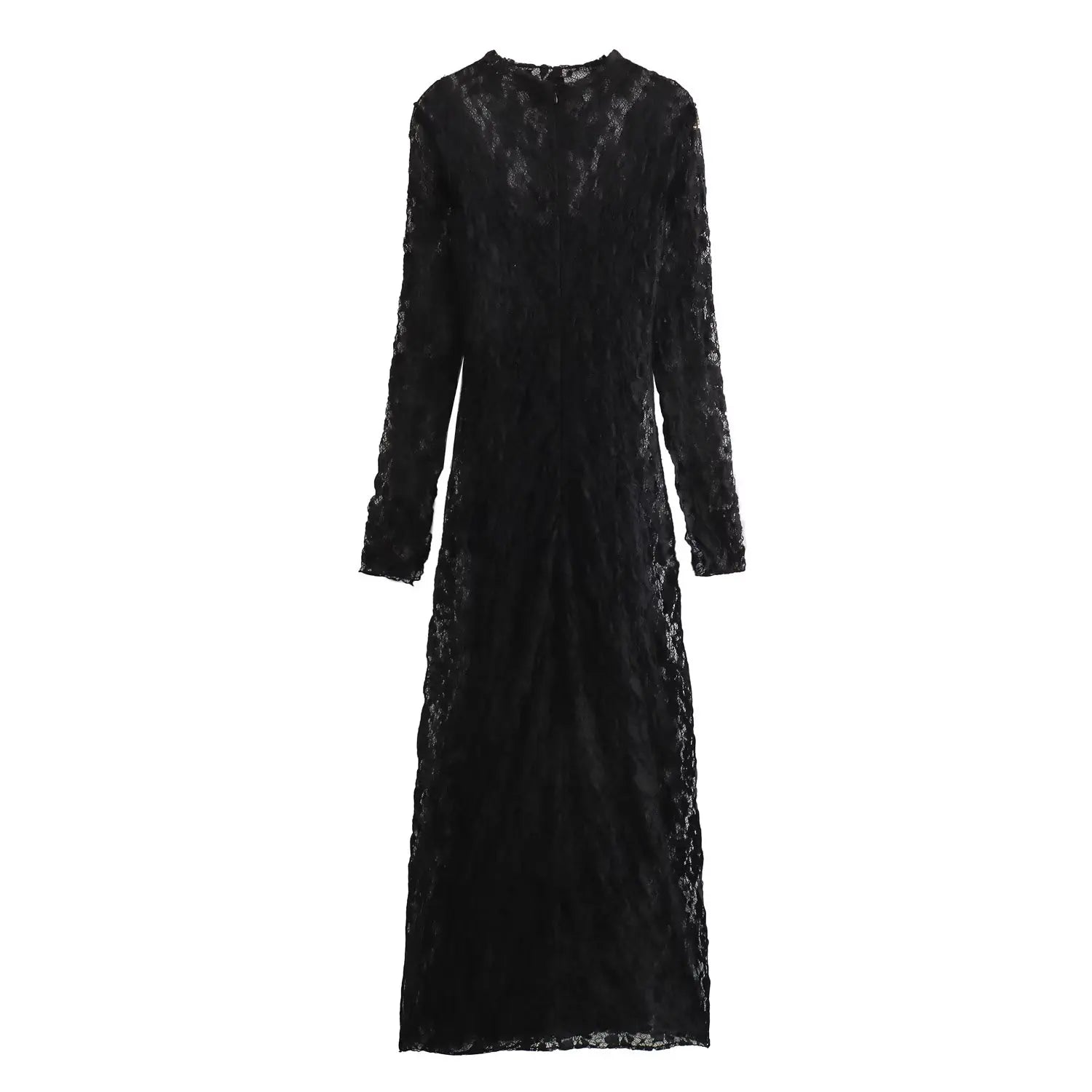 Lace Sexy Body Dress Woman  Autumn Mesh Long Dresses for Women See Through Long Sleeve  Midi Sexy Dresses Party Dress