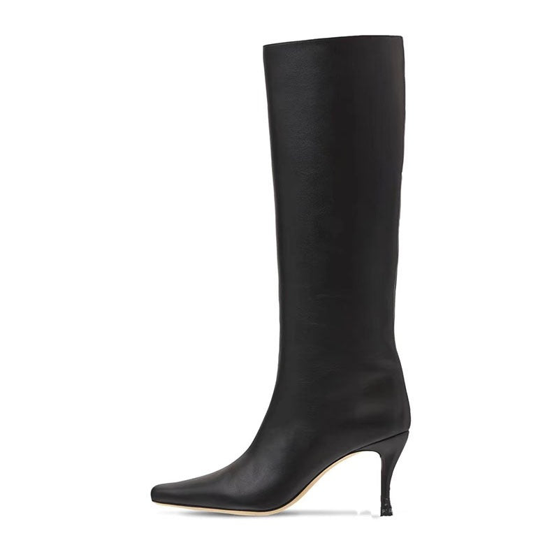 Pointed Toe High Heels Boots Women High Knee Boots Shoes Woman