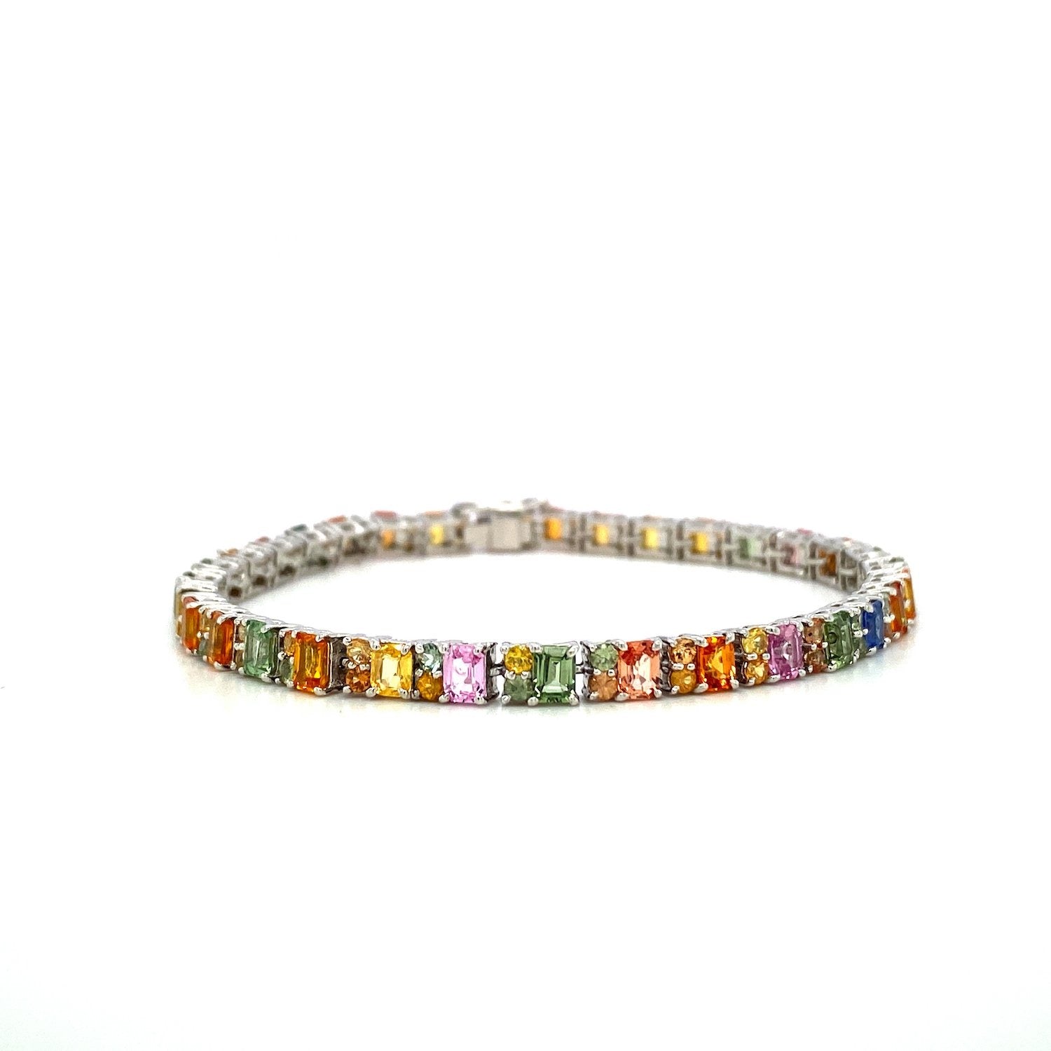 Multi Sapphire Bracelet in .925 Sterling Silver - KSD 42100