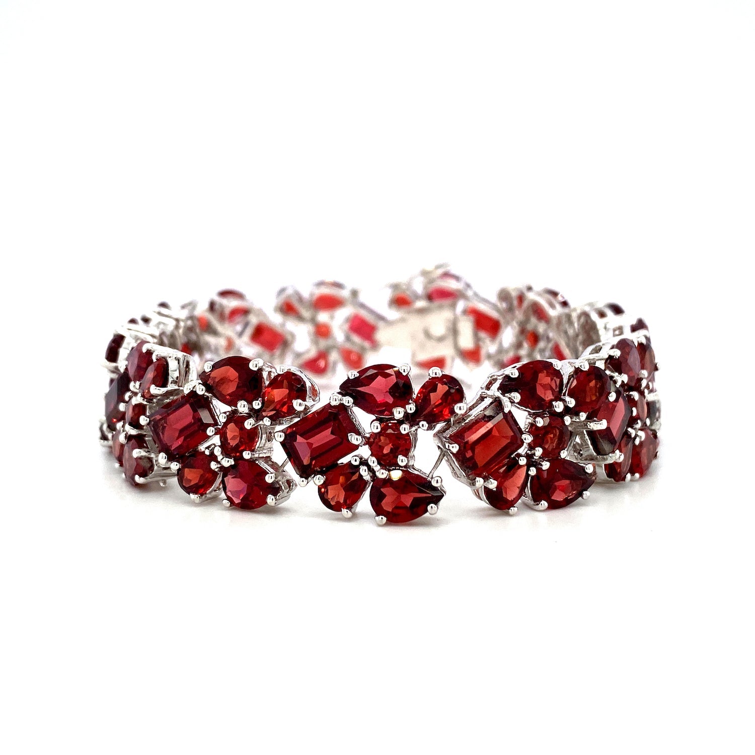 Garnet Bracelet in .925 Sterling Silver - KSD 49649
